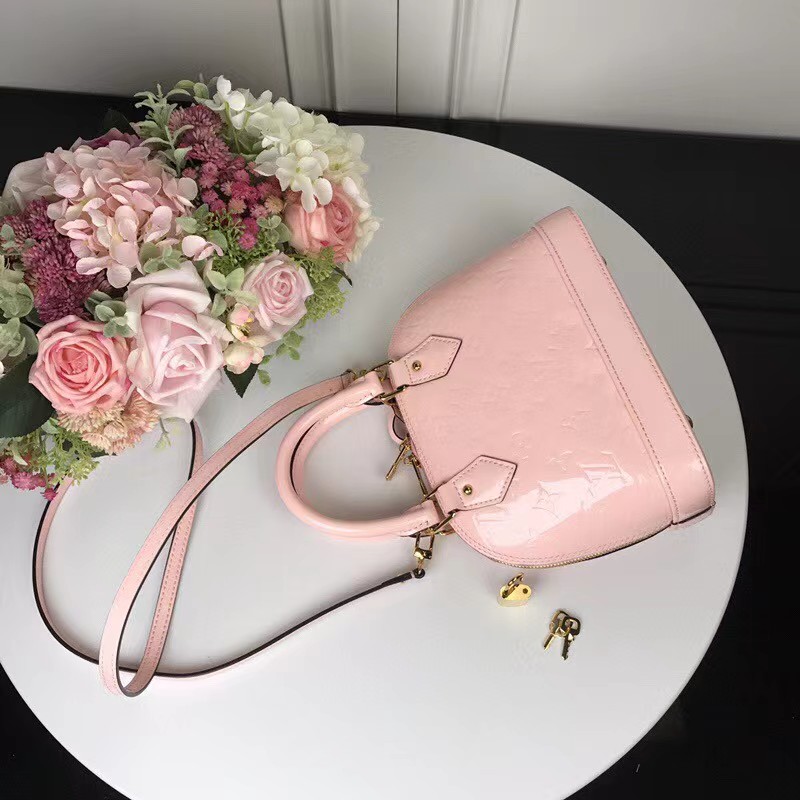 Louis Vuitton Alma Bb Patent Pink  (23.5-17.5-11cm)   - DesignerGu