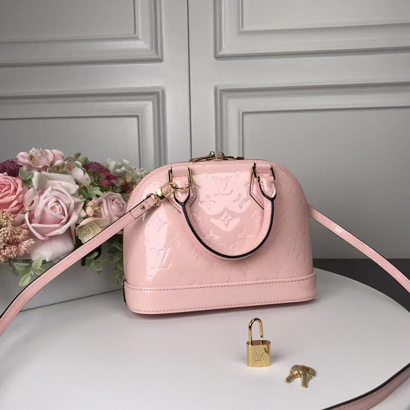 Louis Vuitton Alma Bb Patent Pink  (23.5-17.5-11cm)   - DesignerGu