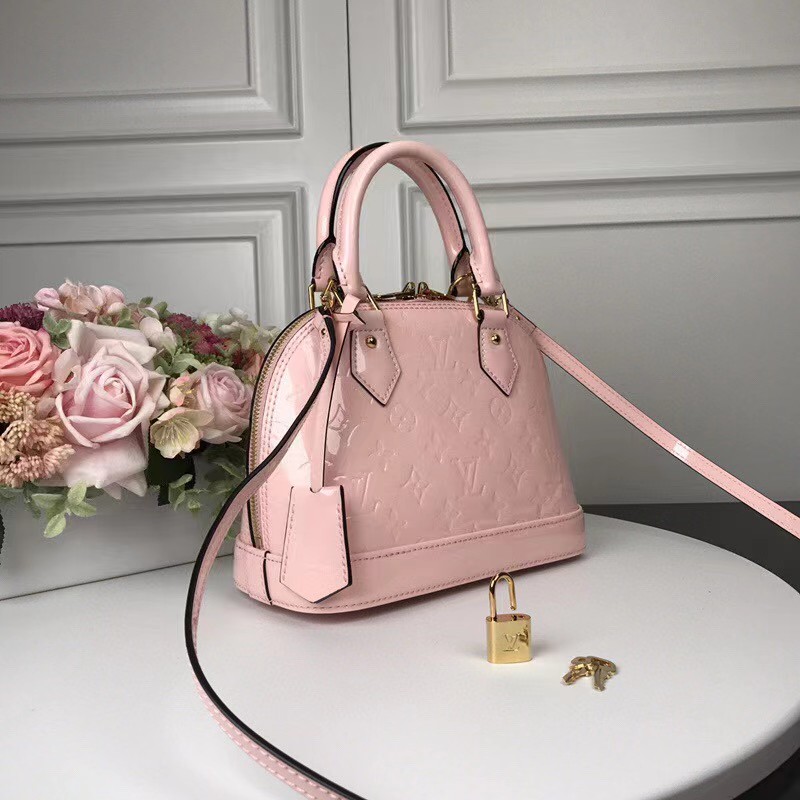 Louis Vuitton Alma Bb Patent Pink  (23.5-17.5-11cm)   - DesignerGu