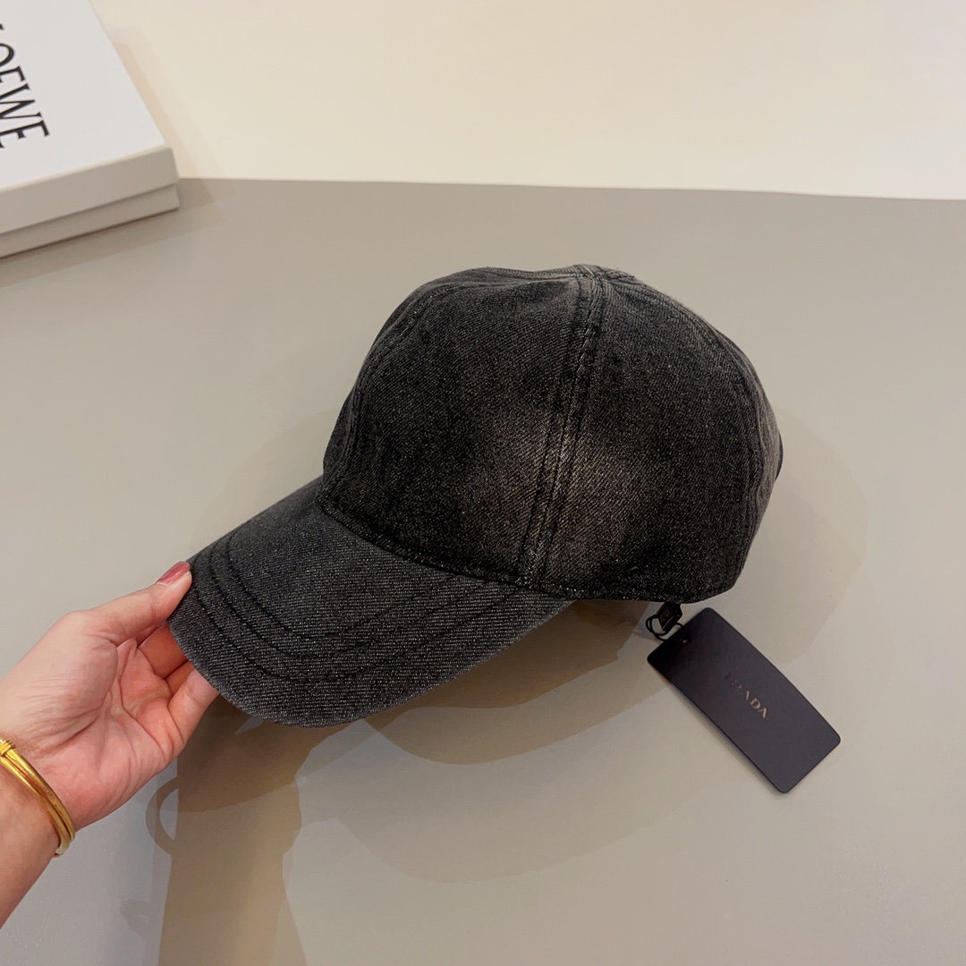 Prada Denim Baseball Cap - DesignerGu