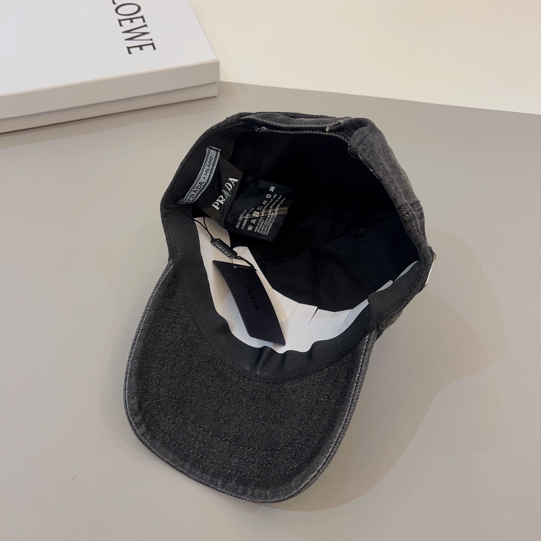 Prada Denim Baseball Cap - DesignerGu