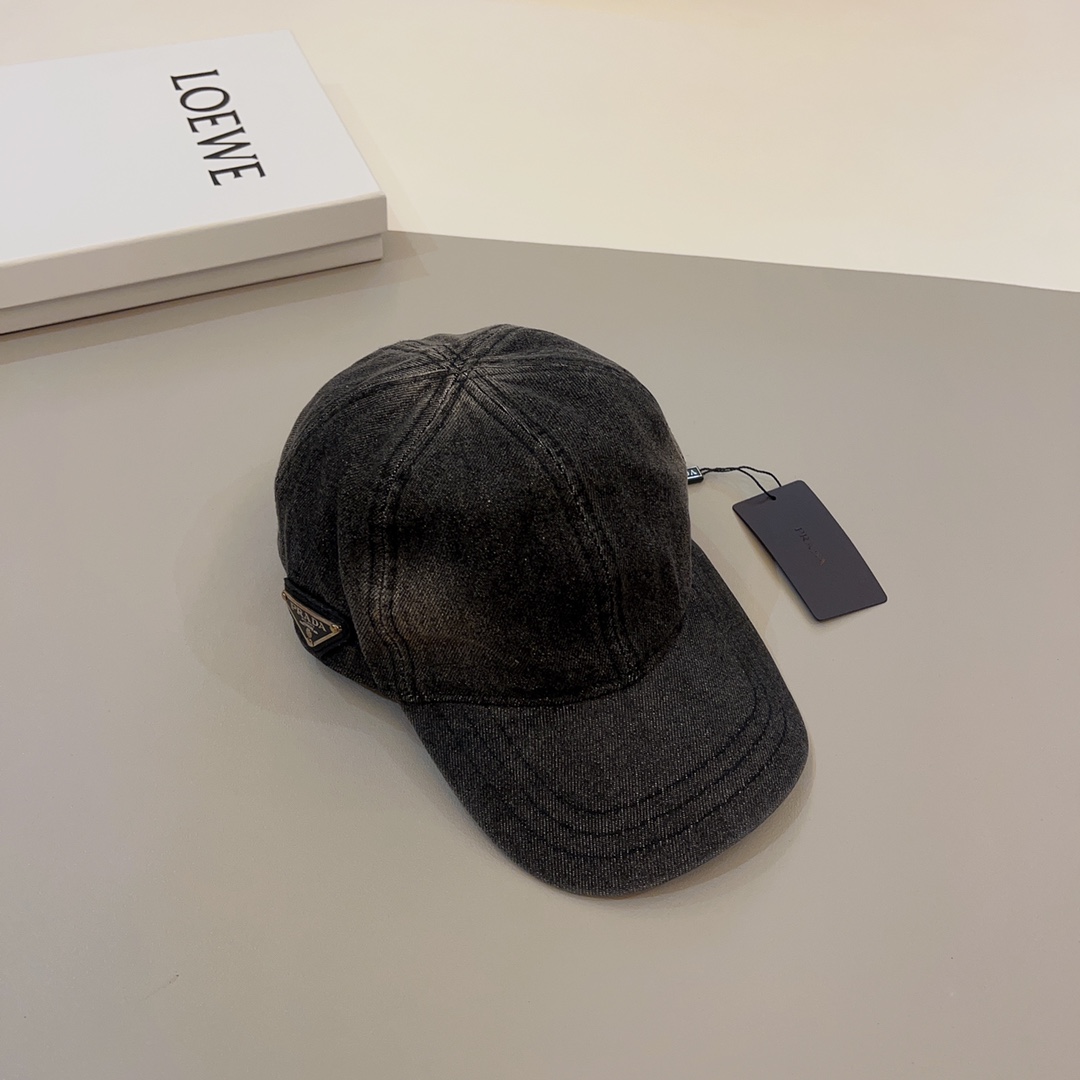 Prada Denim Baseball Cap - DesignerGu