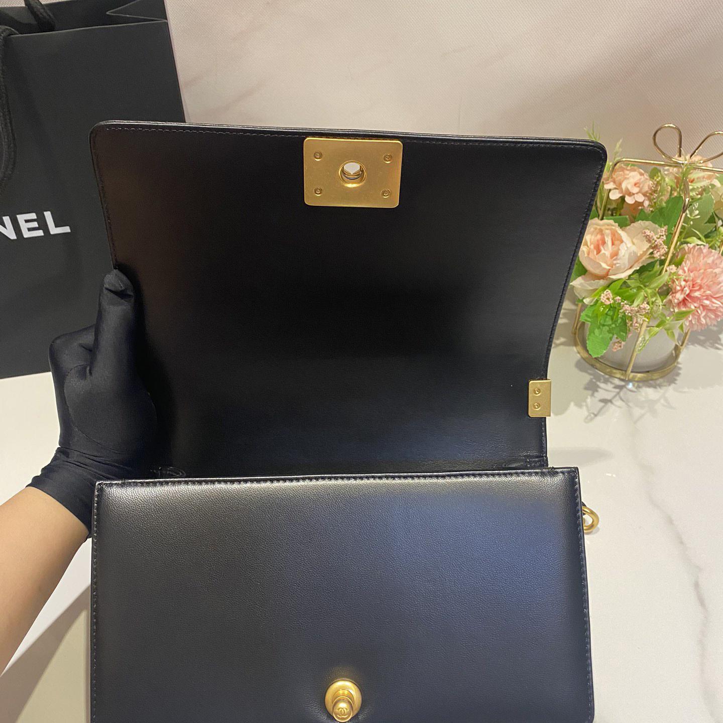 Chanel Leboy Old Medium Caviar With Brushed Gold Hardware  25cm - DesignerGu