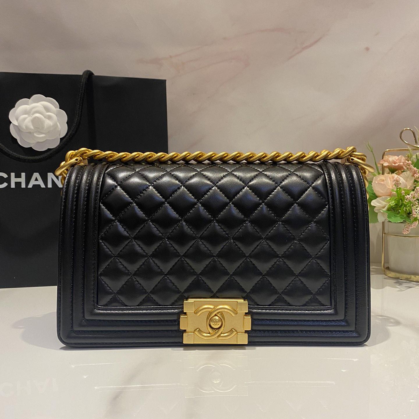 Chanel Leboy Old Medium Caviar With Brushed Gold Hardware  25cm - DesignerGu