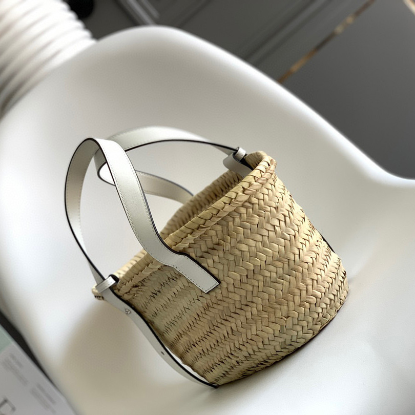 Loewe Leather Logo Basket - DesignerGu