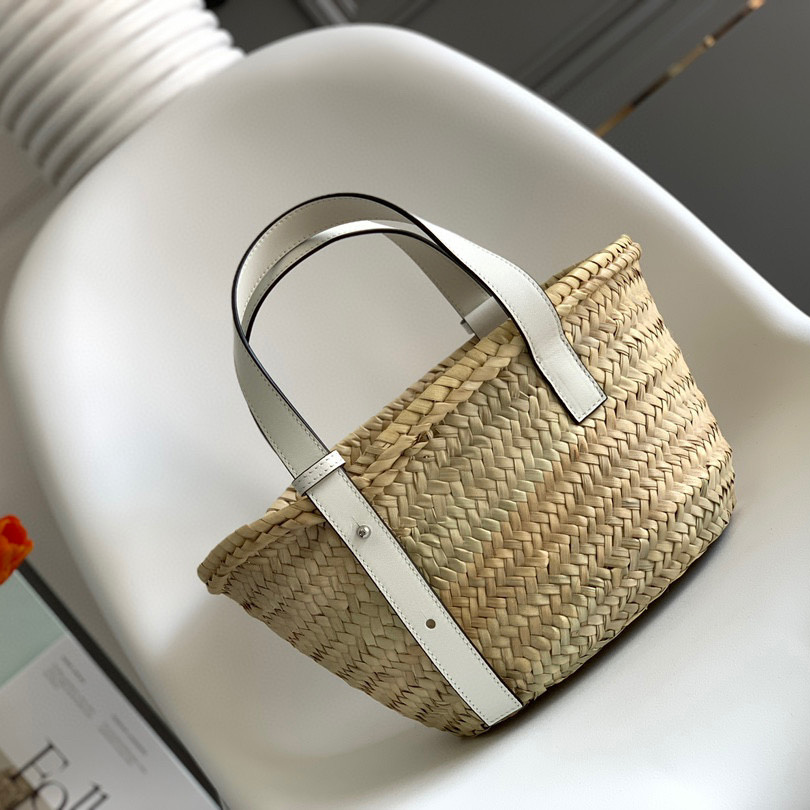 Loewe Leather Logo Basket - DesignerGu