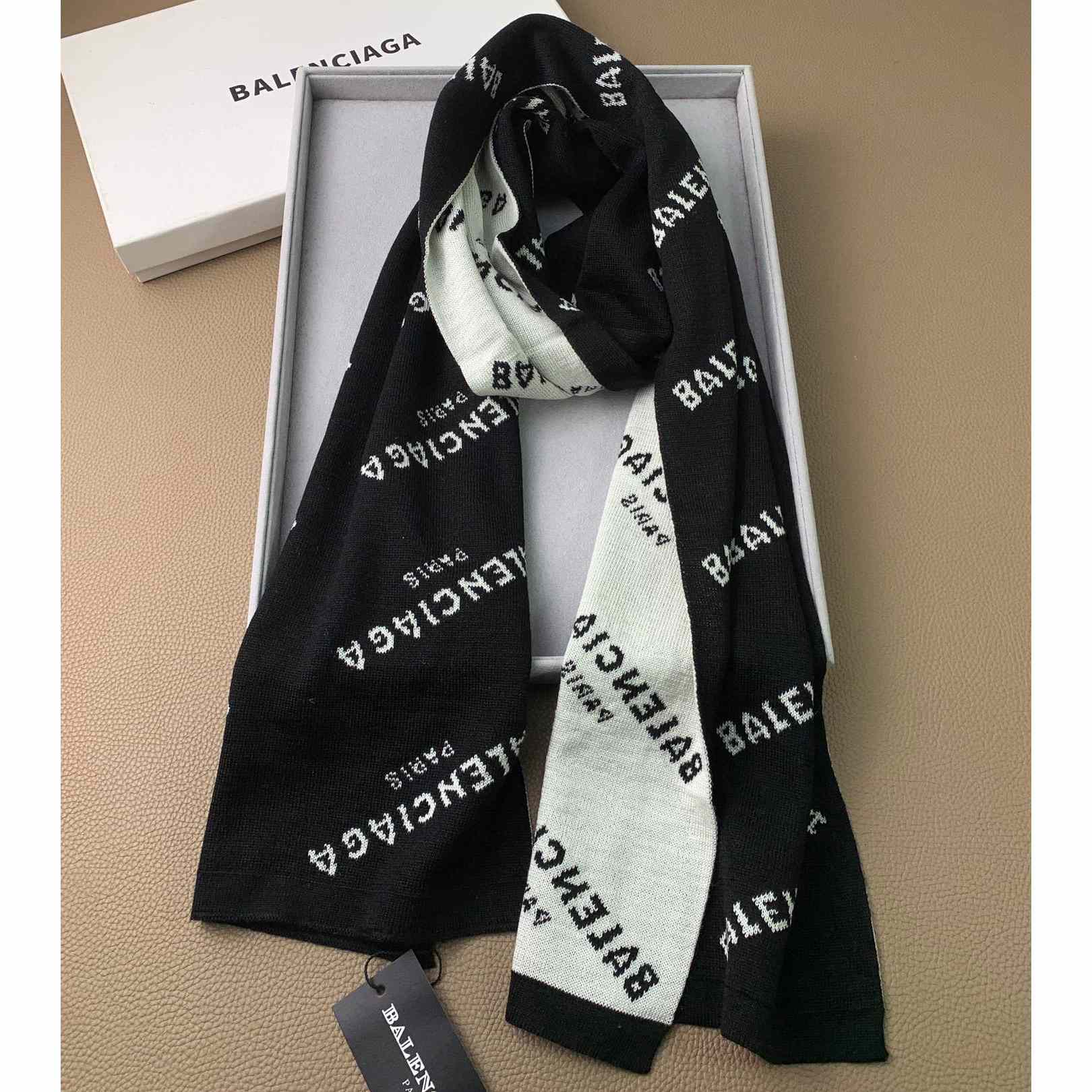 Balenciaga Allover Logo Scarf - DesignerGu