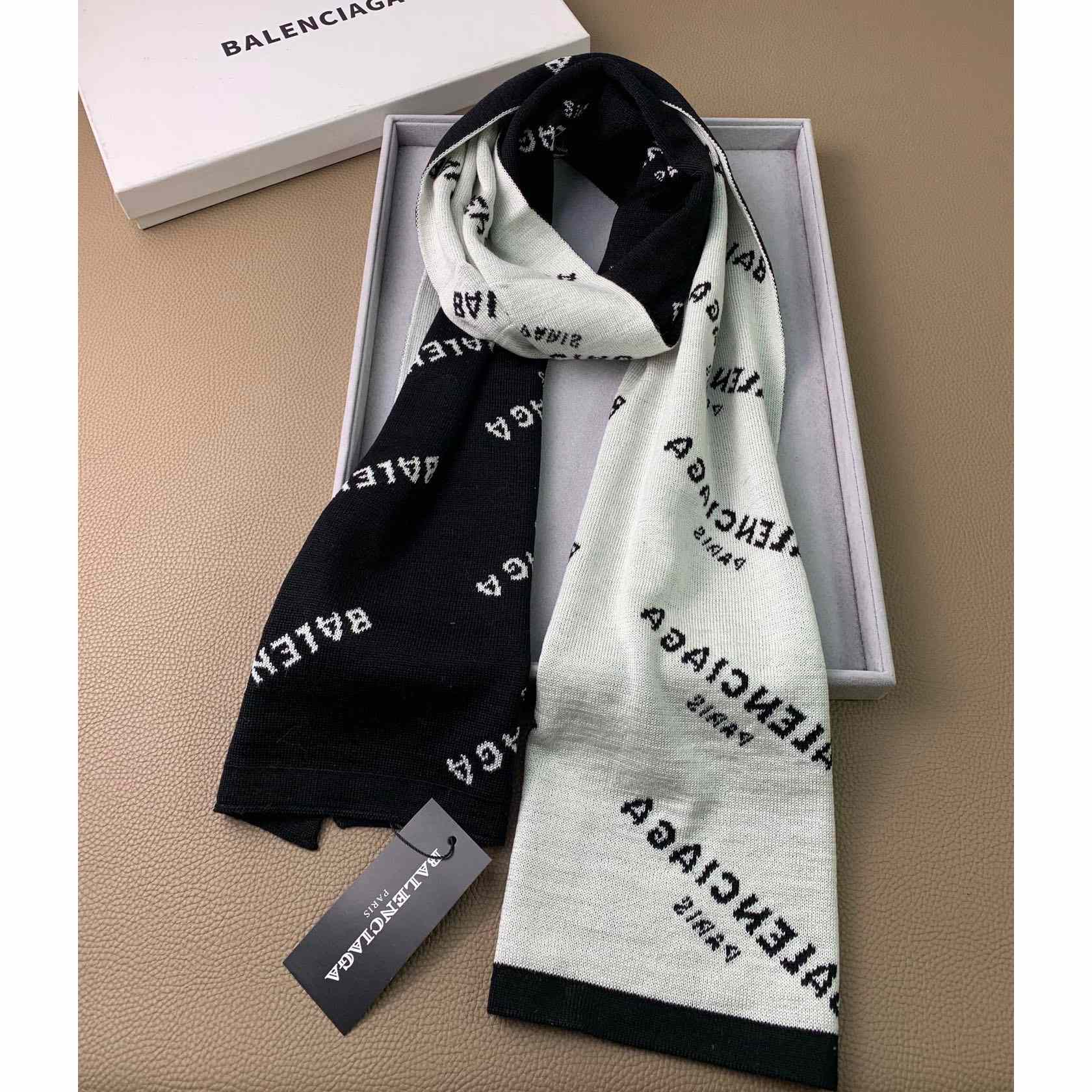 Balenciaga Allover Logo Scarf - DesignerGu