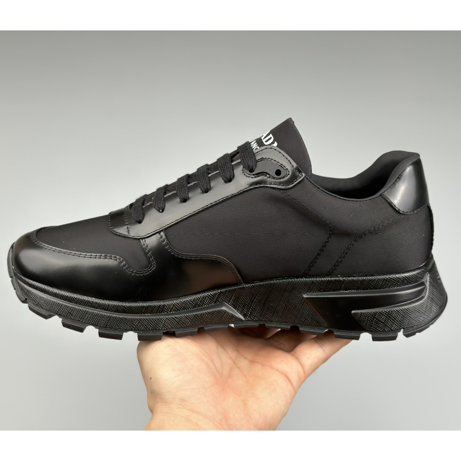 Prada Re-Nylon And Brushed Leather Sneakers - DesignerGu