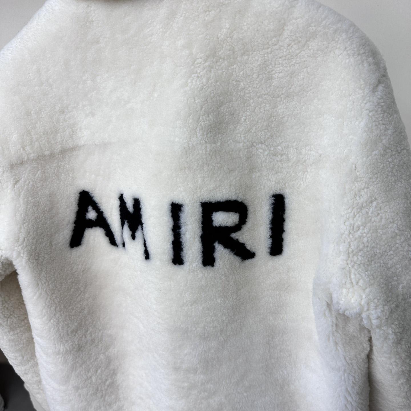 Amiri Logo-print Shearling Jacket - DesignerGu