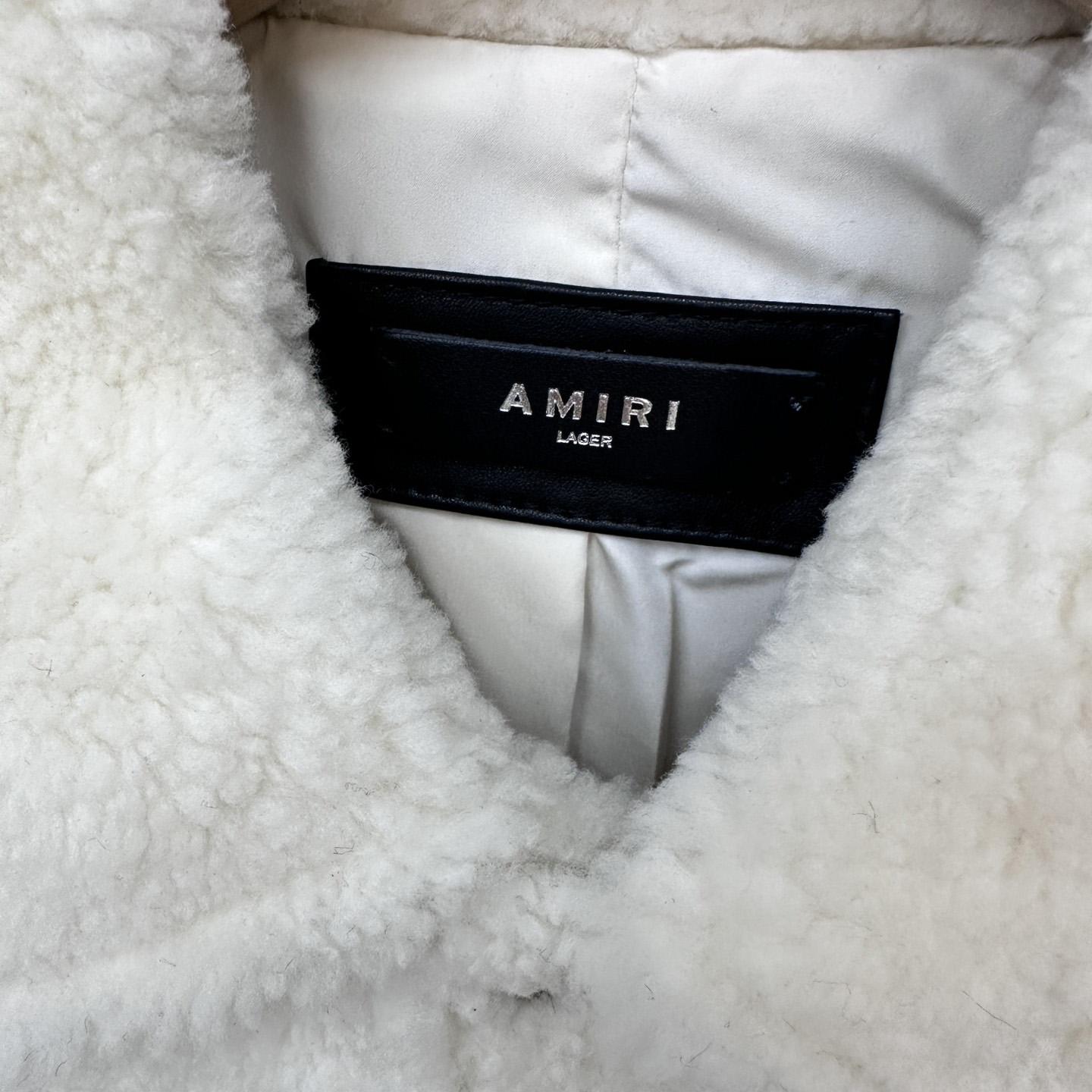 Amiri Logo-print Shearling Jacket - DesignerGu