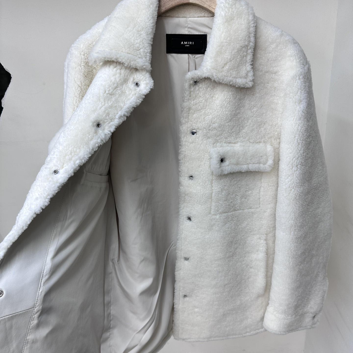 Amiri Logo-print Shearling Jacket - DesignerGu