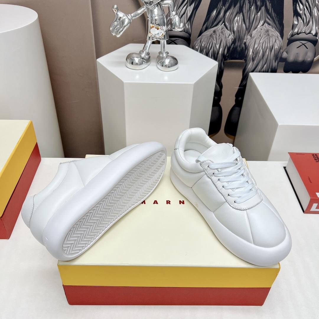 Marni White Leather Bigfoot 2.0 Sneaker - DesignerGu