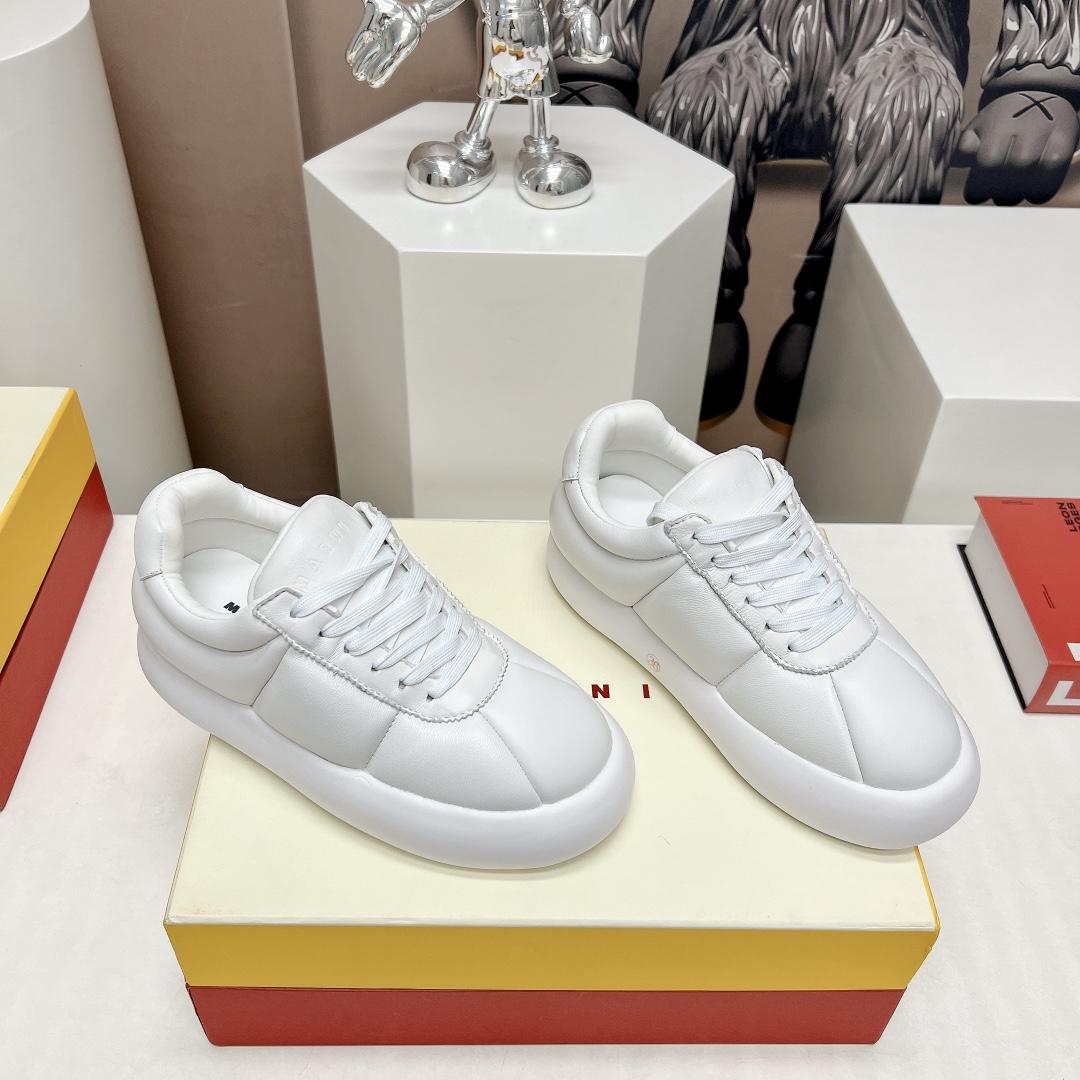 Marni White Leather Bigfoot 2.0 Sneaker - DesignerGu