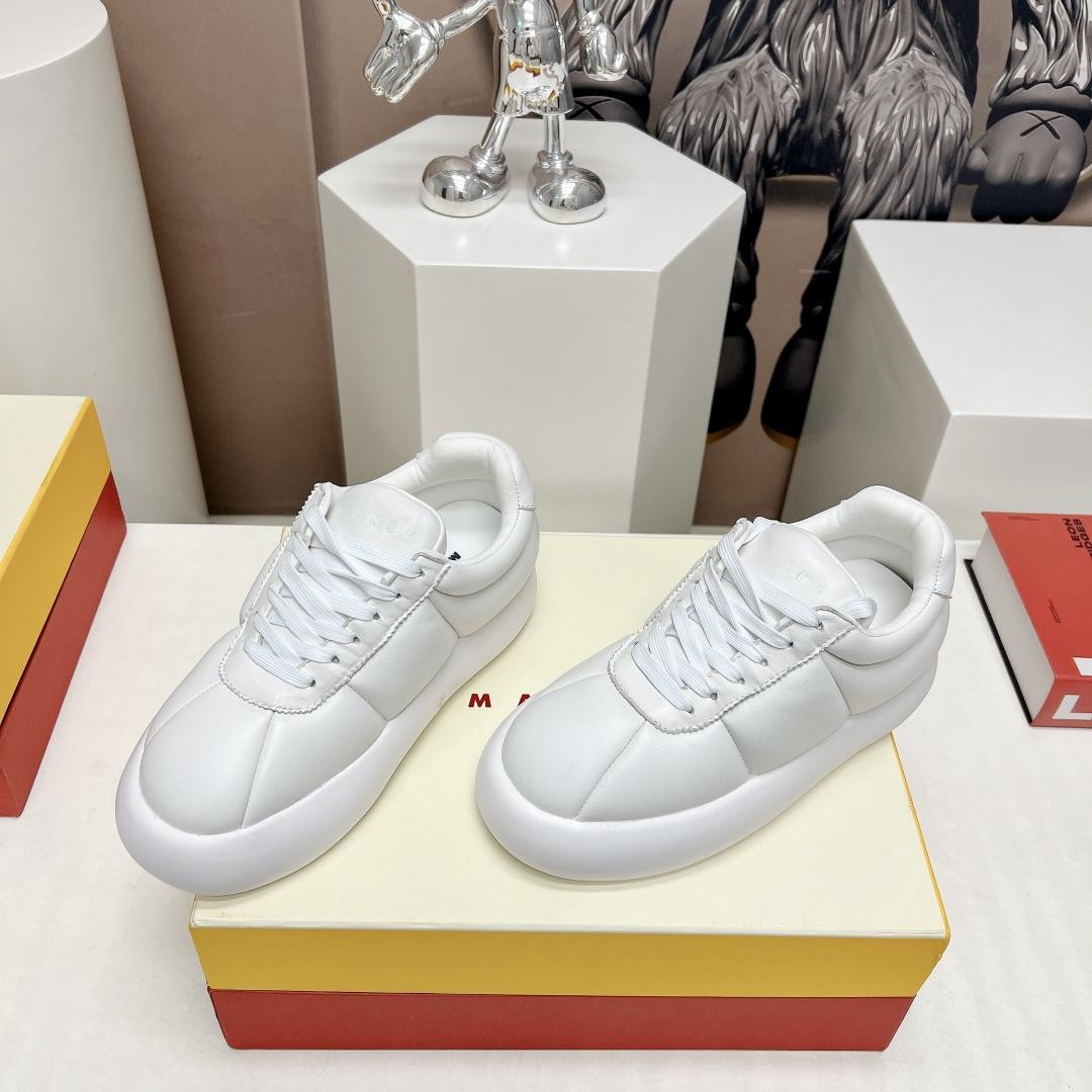 Marni White Leather Bigfoot 2.0 Sneaker - DesignerGu