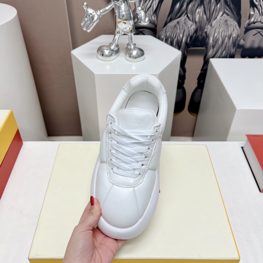 Marni White Leather Bigfoot 2.0 Sneaker - DesignerGu