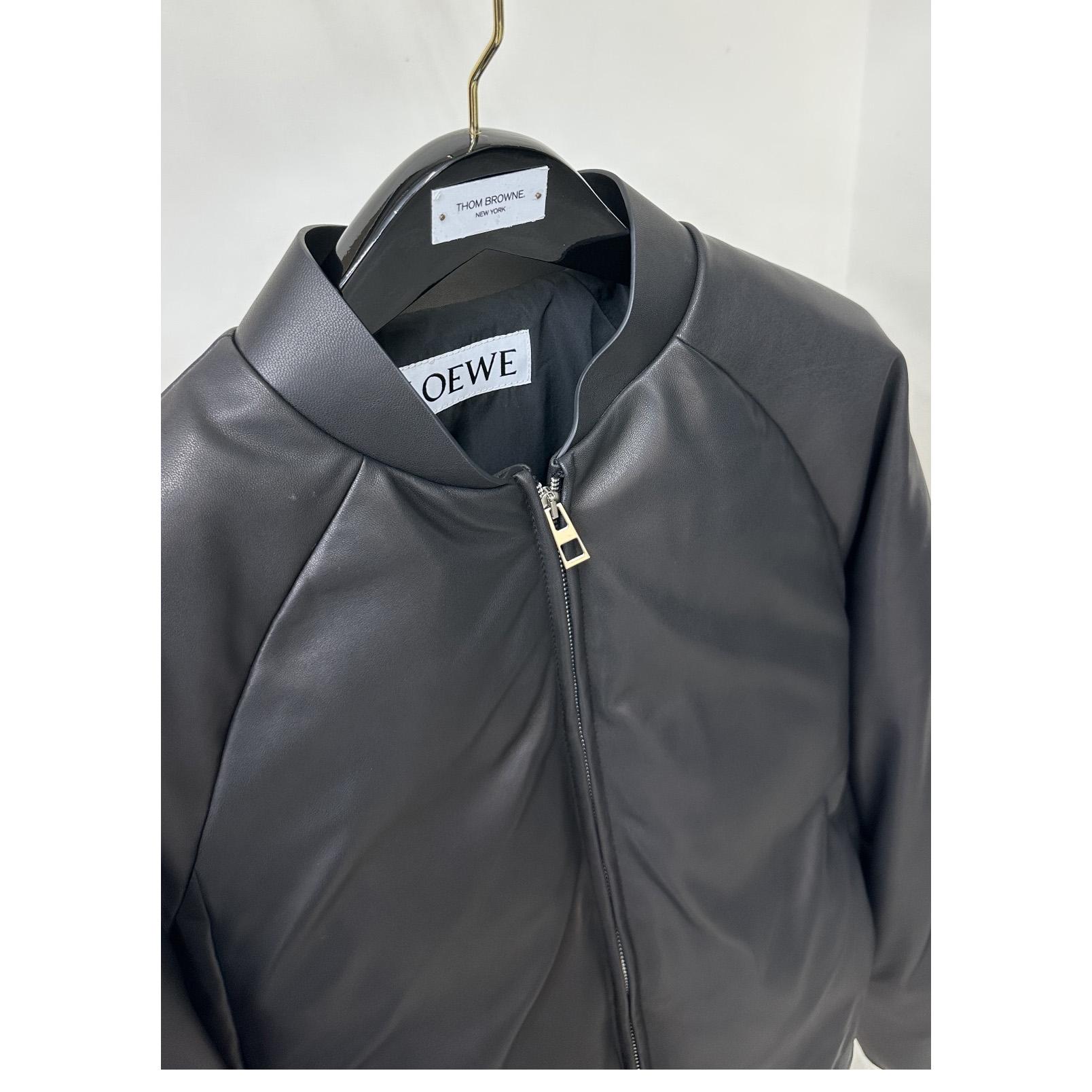 Loewe Padded Bomber Jacket In Nappa Lambskin - DesignerGu