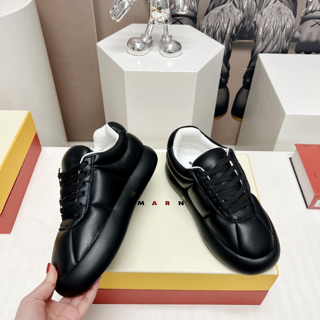 Marni Black Leather Bigfoot 2.0 Sneaker - DesignerGu