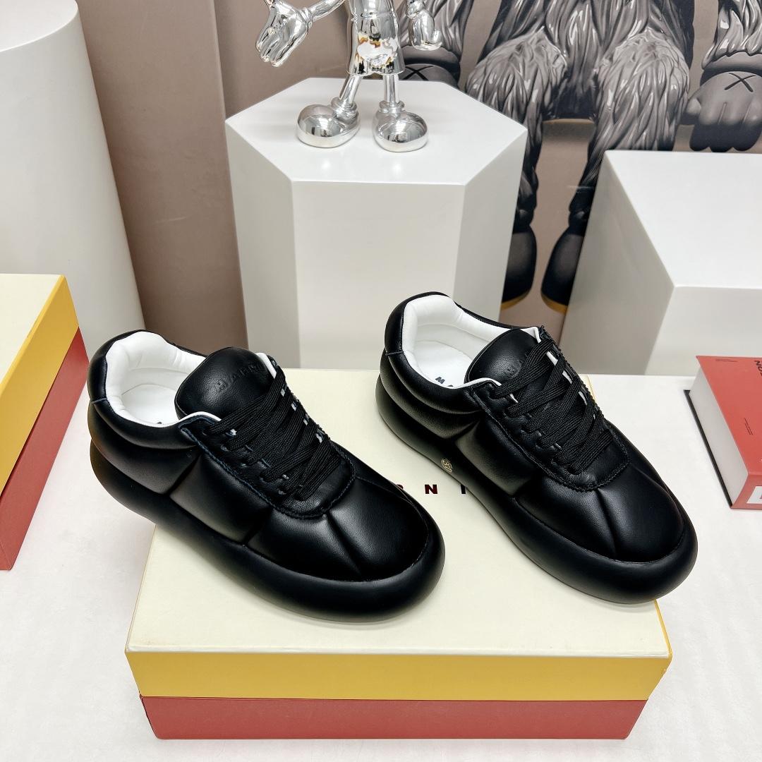 Marni Black Leather Bigfoot 2.0 Sneaker - DesignerGu