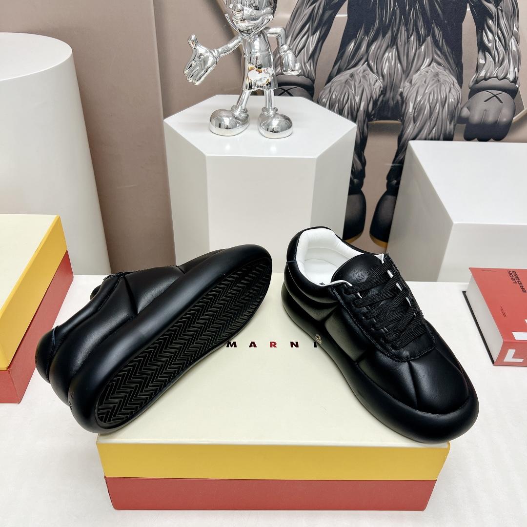 Marni Black Leather Bigfoot 2.0 Sneaker - DesignerGu