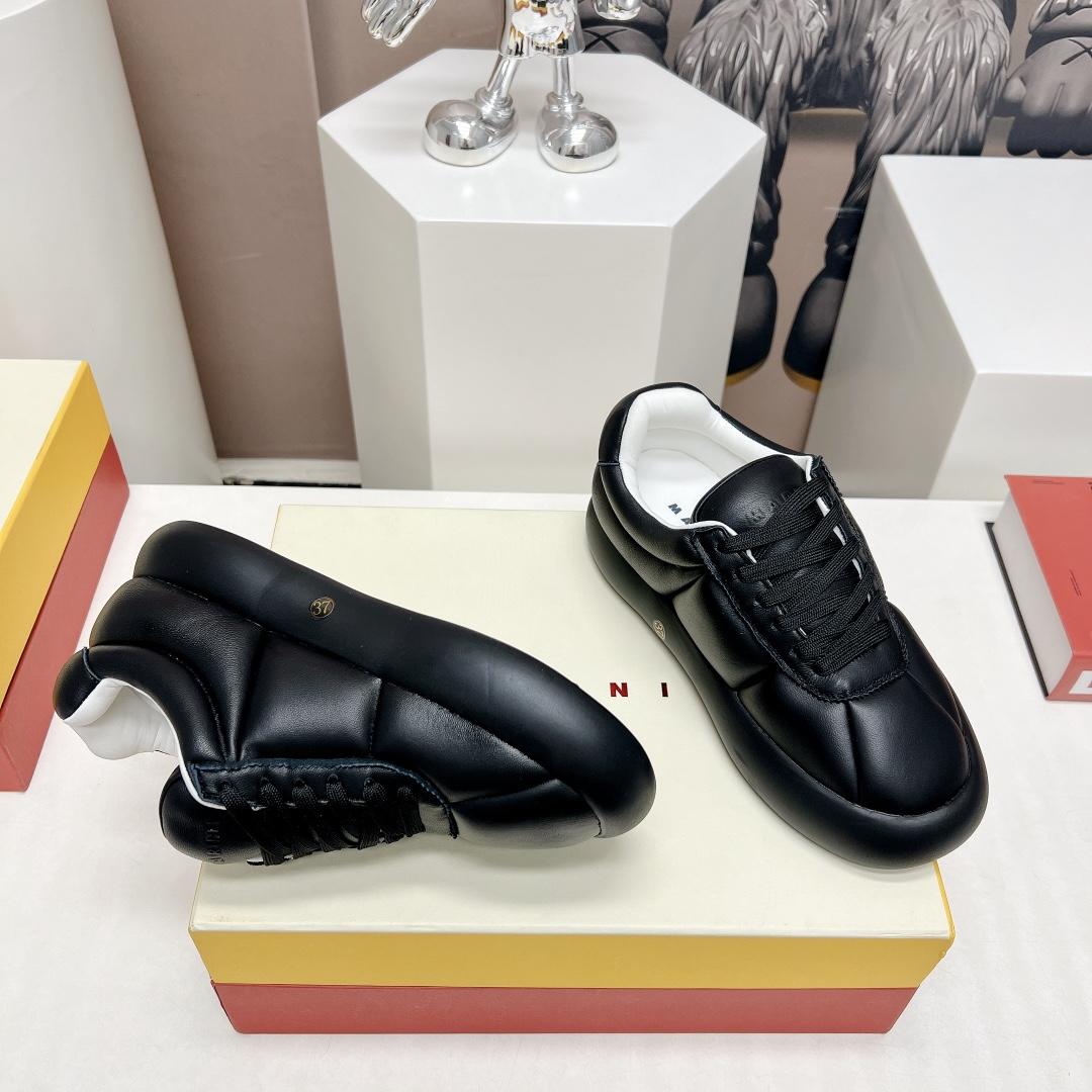 Marni Black Leather Bigfoot 2.0 Sneaker - DesignerGu