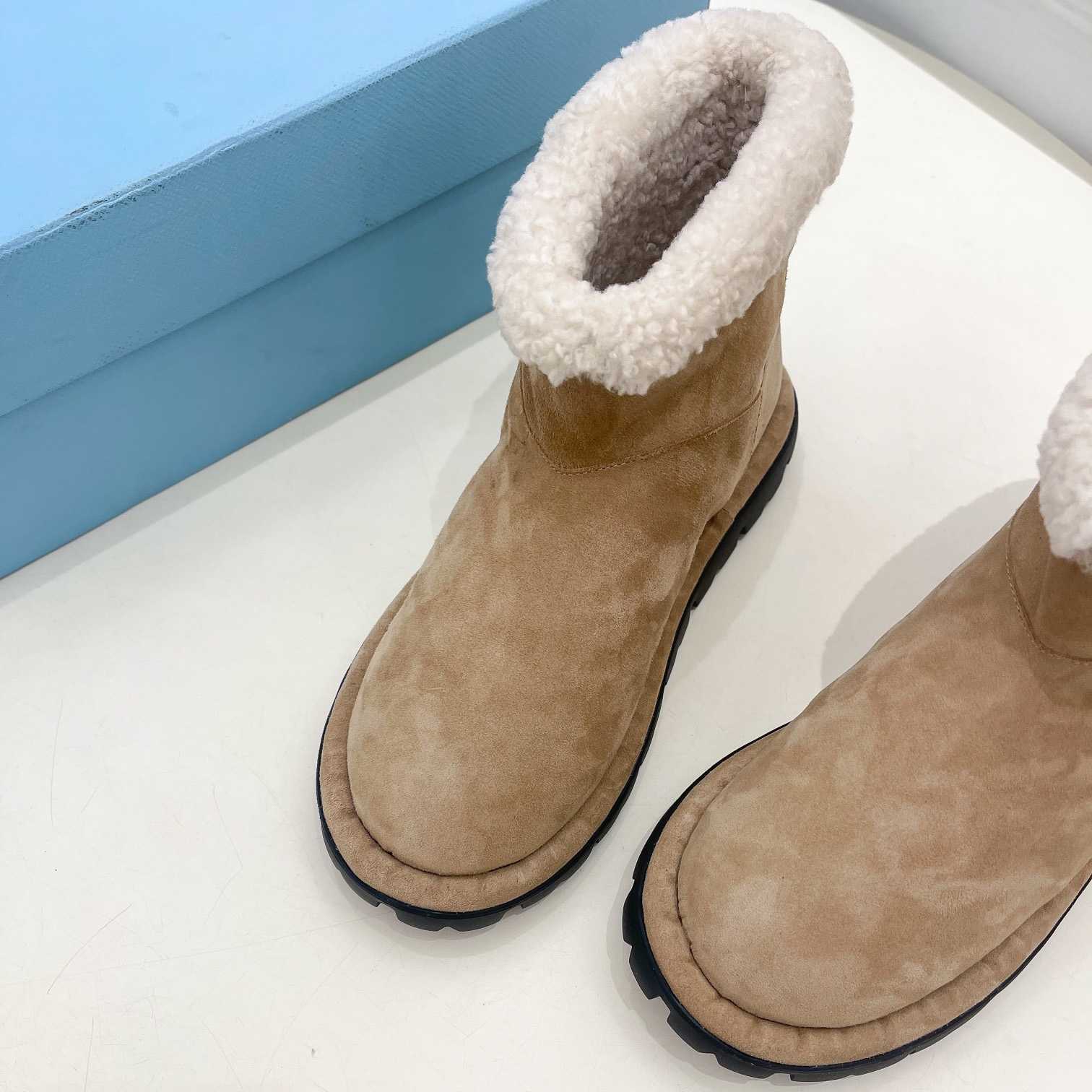 Prada Shearling Booties - DesignerGu