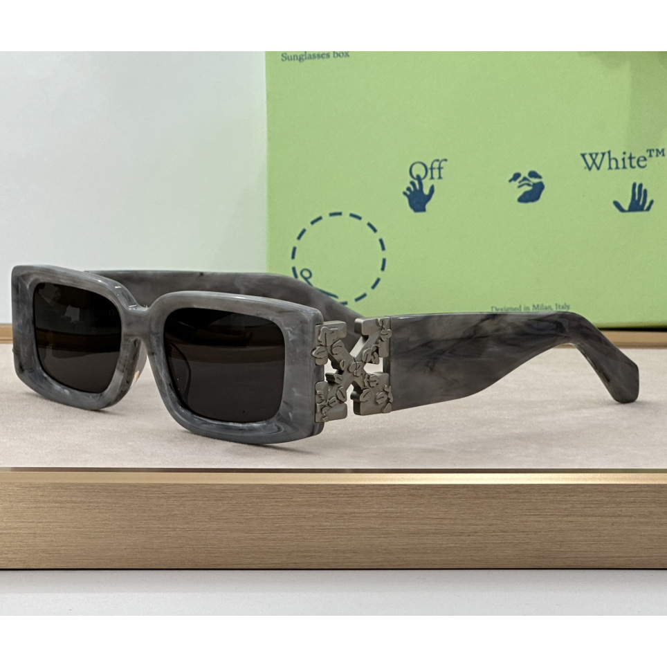 Off White Roma Rectangle-frame Sunglasses    OERI098 - DesignerGu