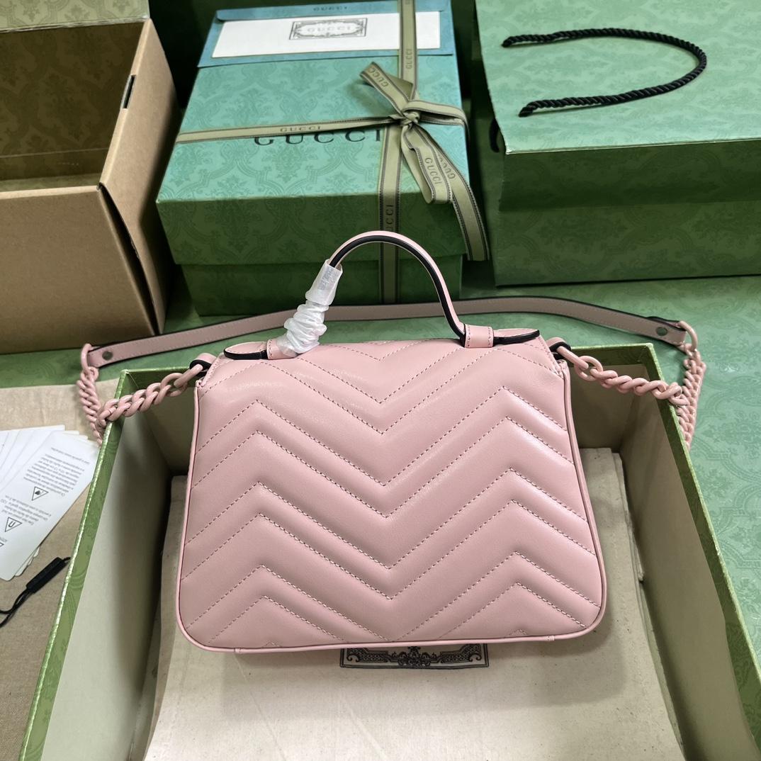 Gucci GG Marmont Mini Top Handle Bag(21-15.5-8cm) - DesignerGu