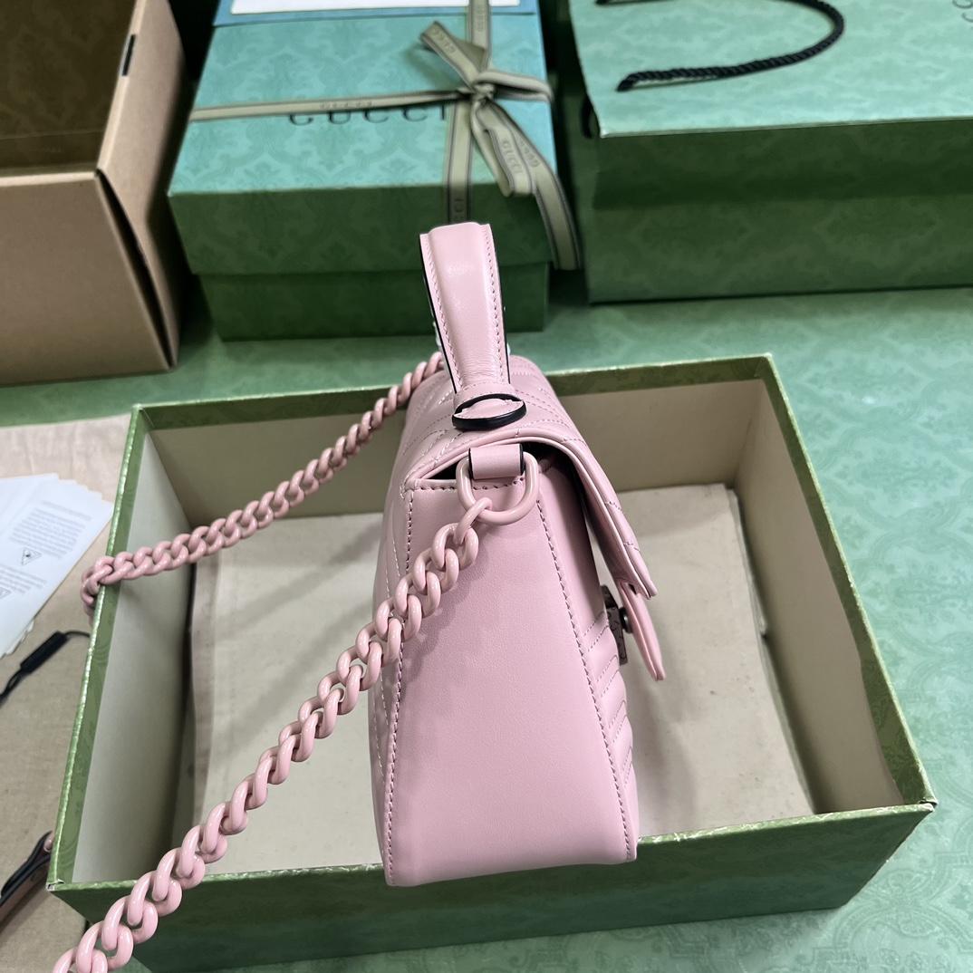 Gucci GG Marmont Mini Top Handle Bag(21-15.5-8cm) - DesignerGu