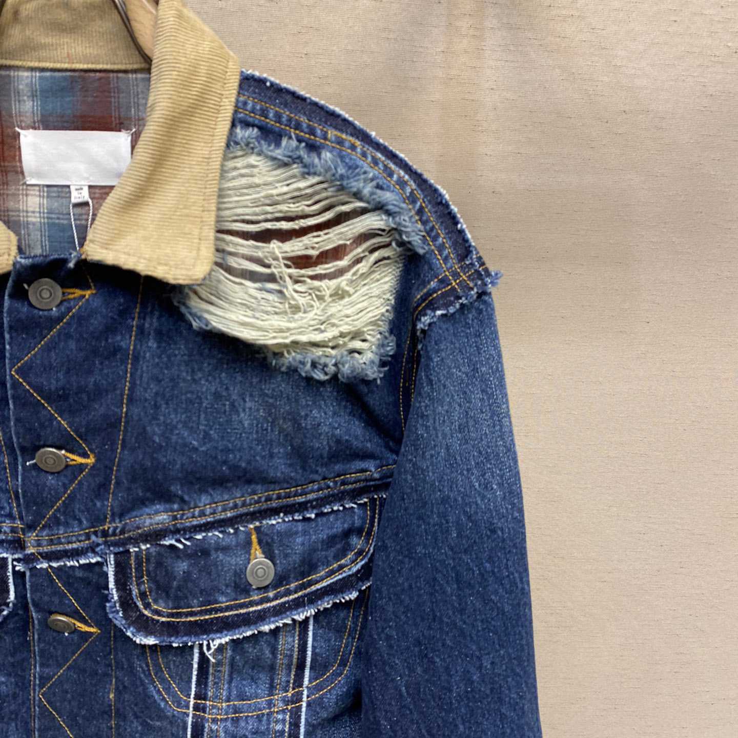 Maison Margiela Ripped-detail Denim Jacket - DesignerGu