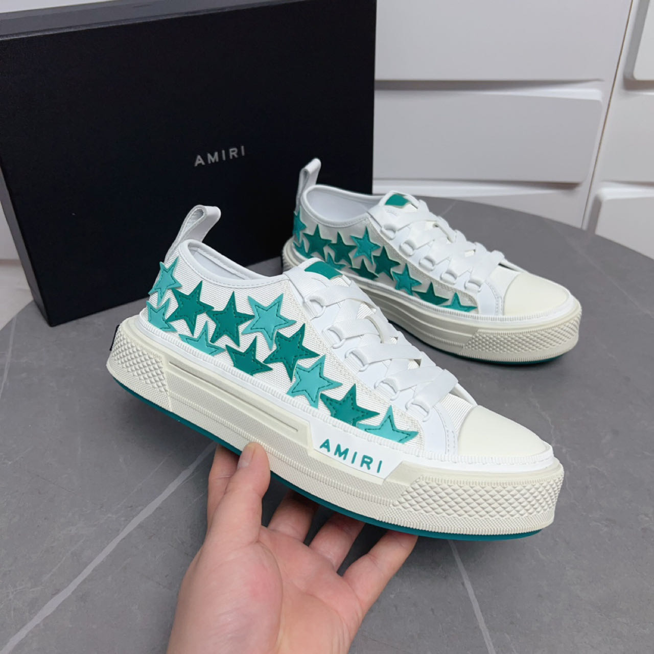 Amiri Stars Court Low Sneakers - DesignerGu