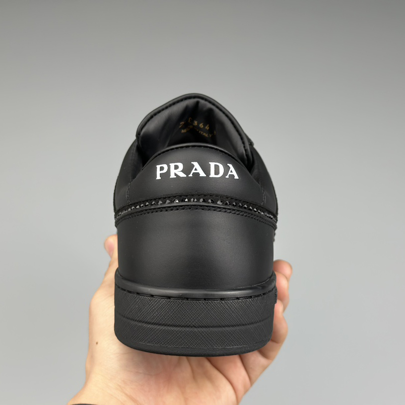 Prada Leather Sneakers With Crystals - DesignerGu