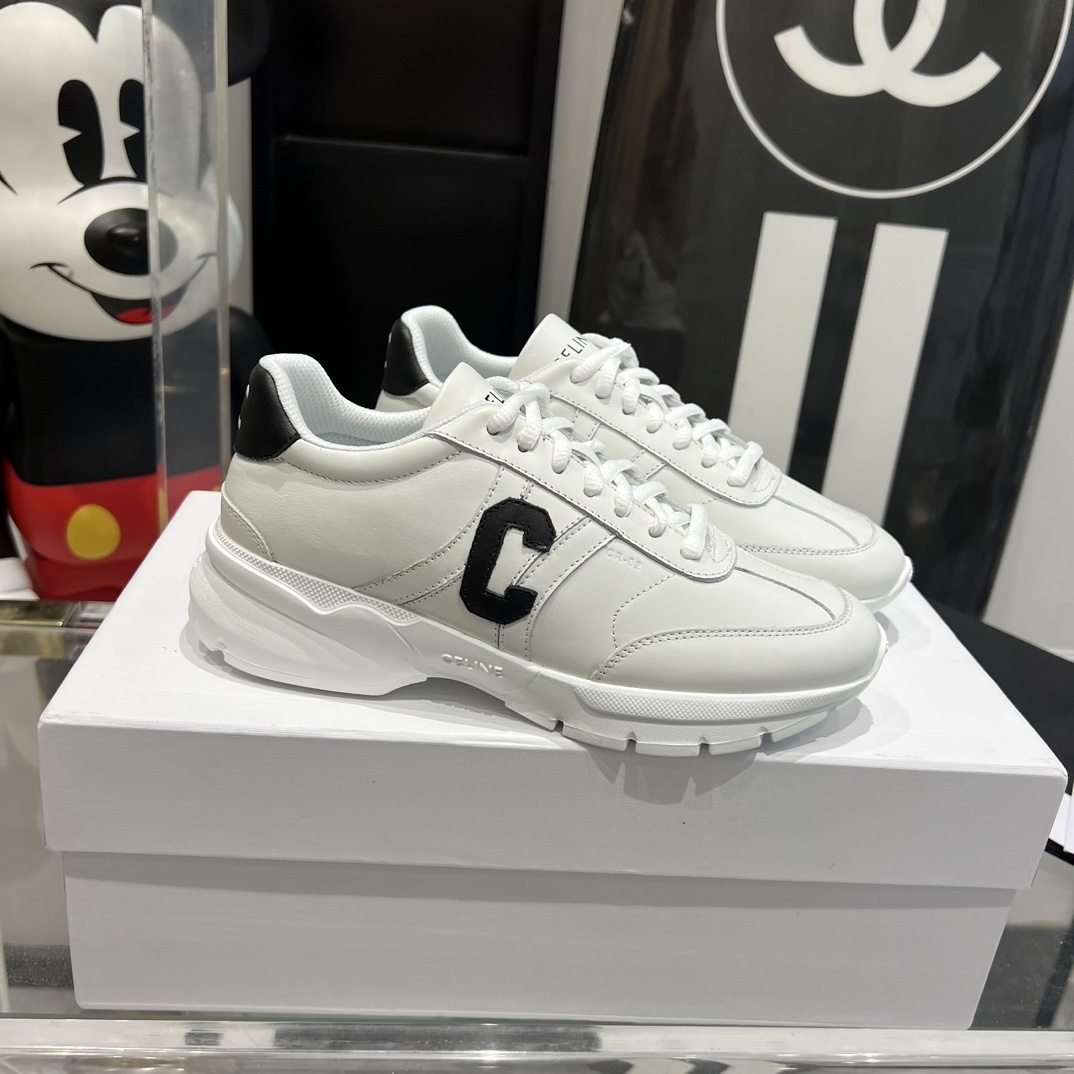 Celine Runner CR-02 Low Lace-up Sneaker In Calfskin - DesignerGu