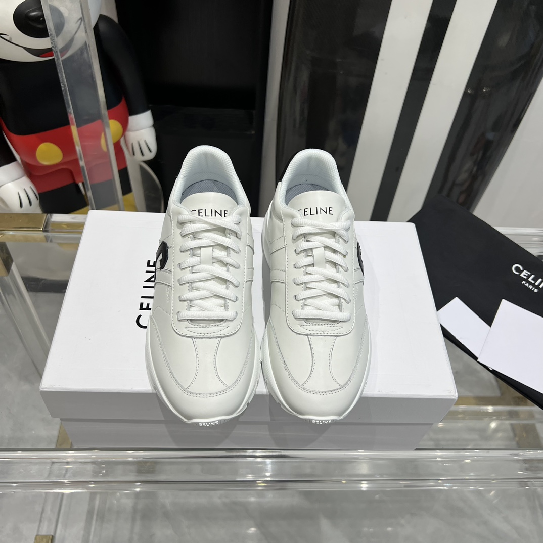 Celine Runner CR-02 Low Lace-up Sneaker In Calfskin - DesignerGu