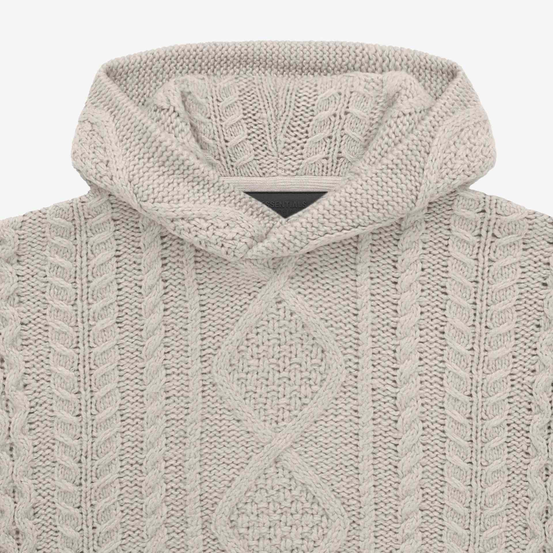 Fear Of God Essentials Cable Knit Hoodie - DesignerGu