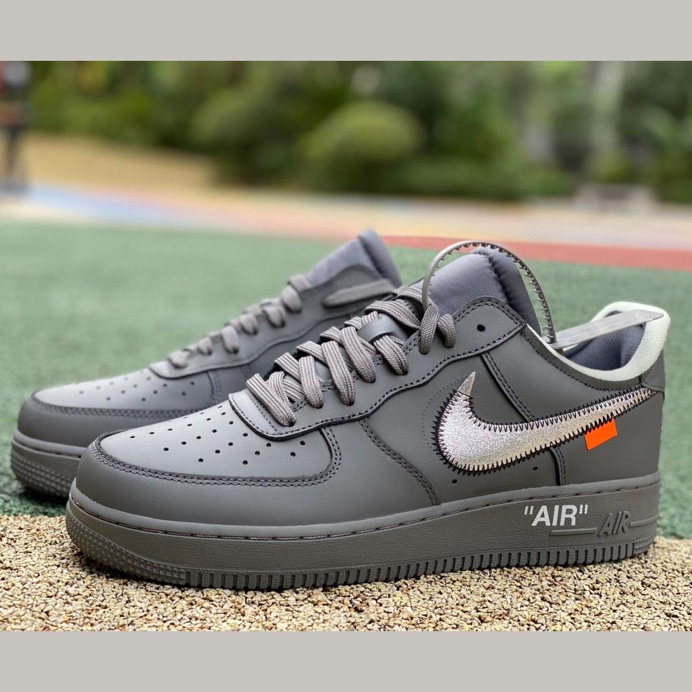 Off-White x Nike Air Force 1 Low "Ghost Grey" Sneaker       DX1419-500 - DesignerGu