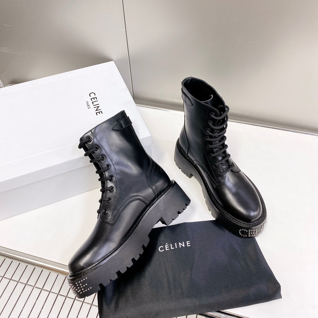 Celine Bulky Lace-up Boot  - DesignerGu