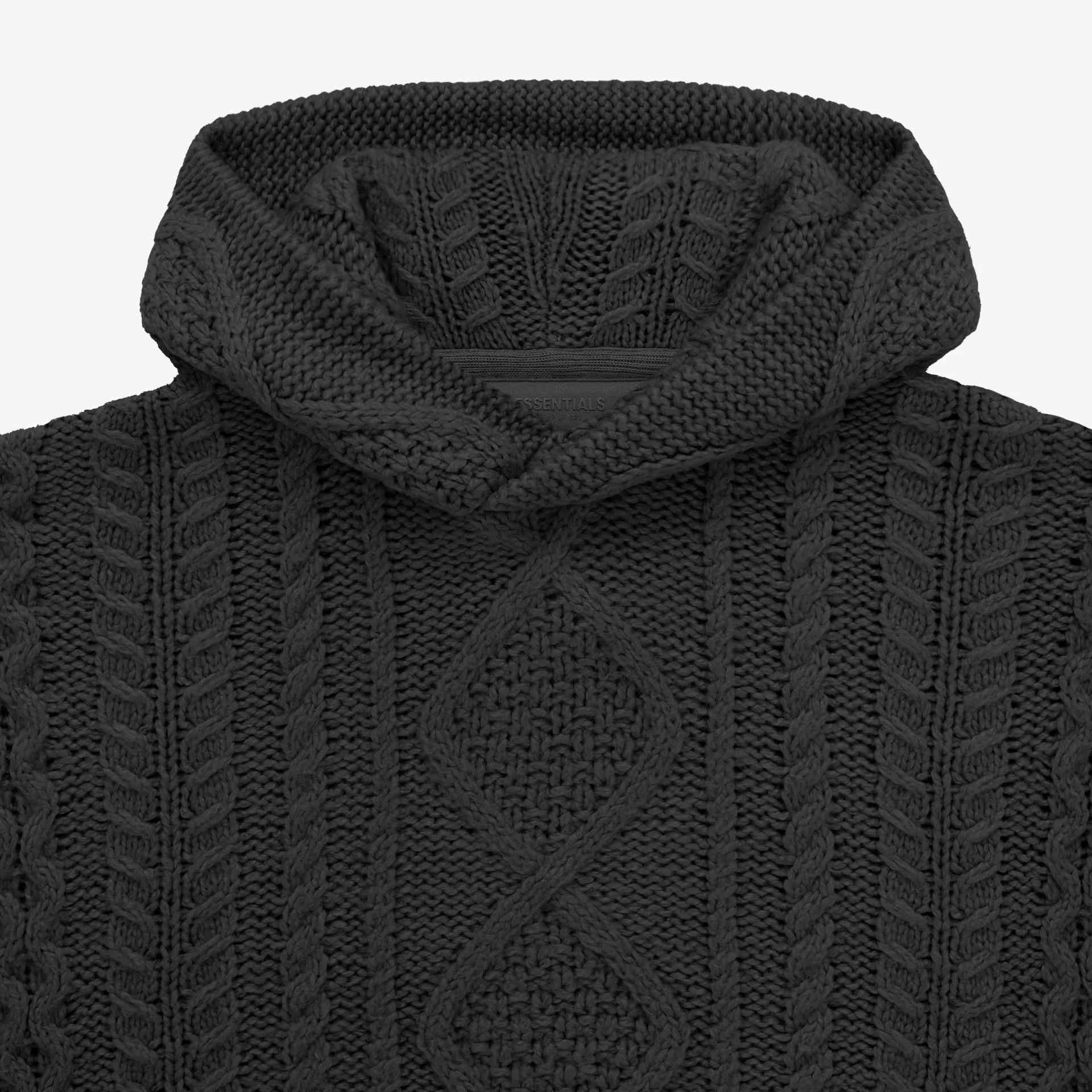 Fear Of God Essentials Cable Knit Hoodie - DesignerGu