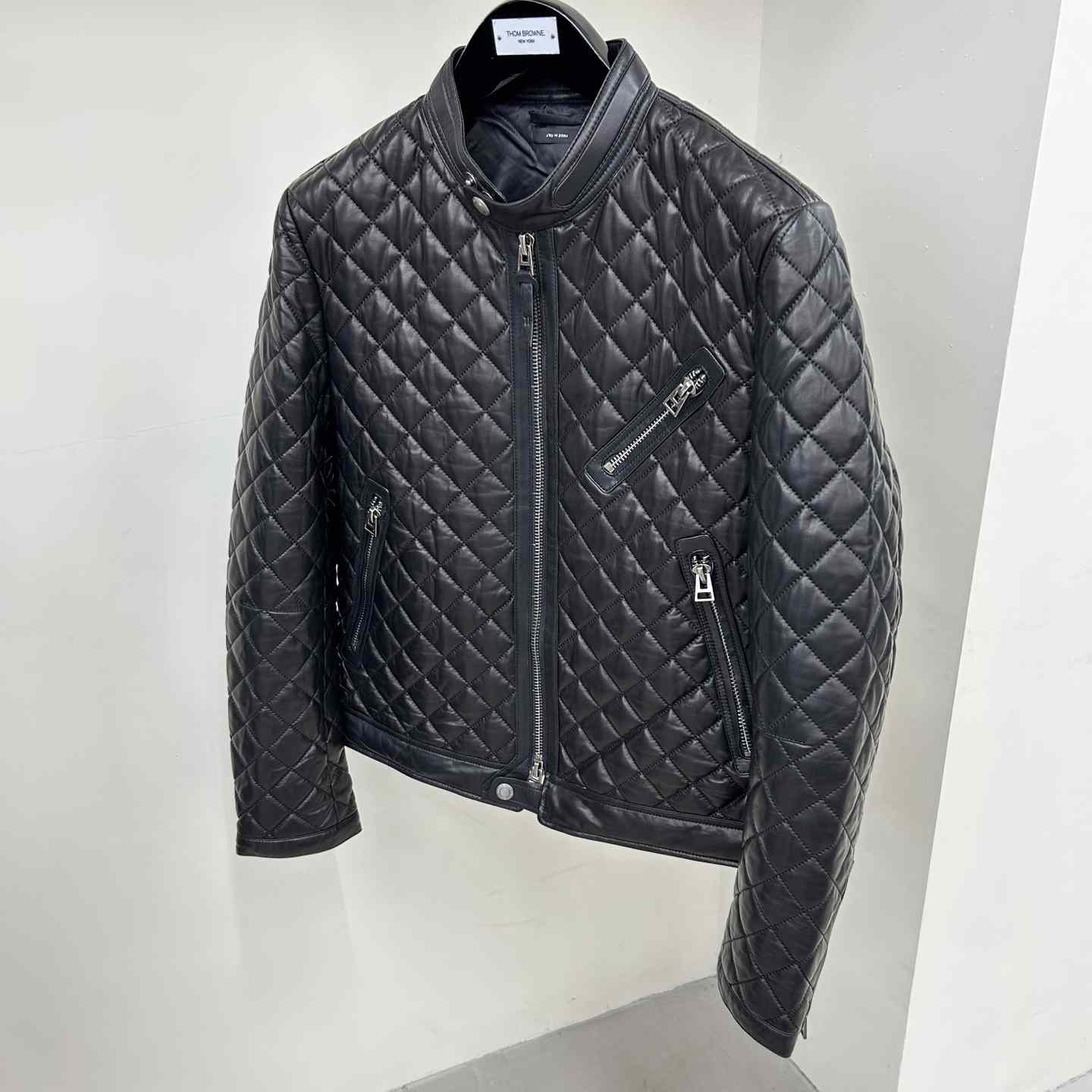 Dior Feather Nappa Quilted Cafe Racer - DesignerGu