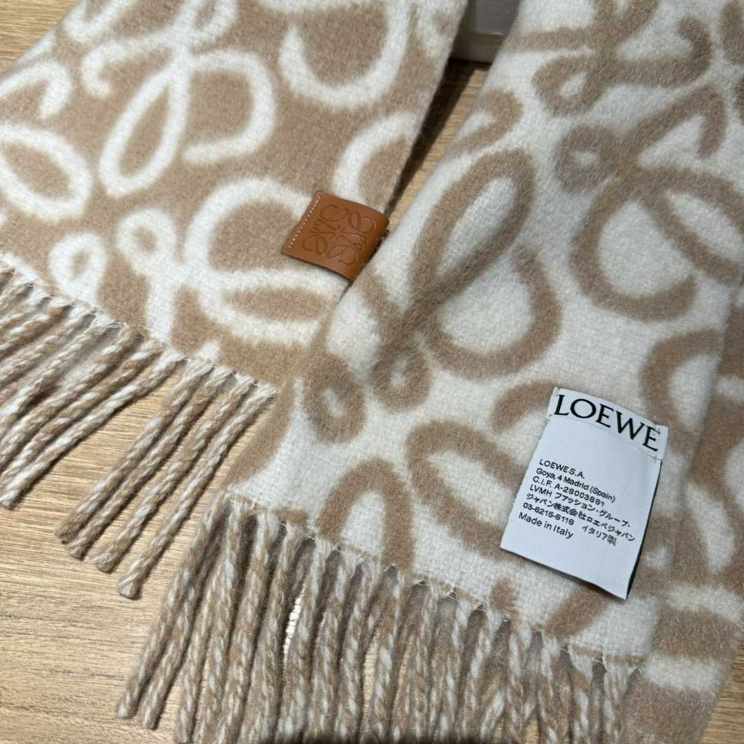 Loewe Anagram Scarf In Alpaca And Wool - DesignerGu