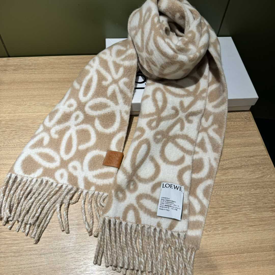 Loewe Anagram Scarf In Alpaca And Wool - DesignerGu