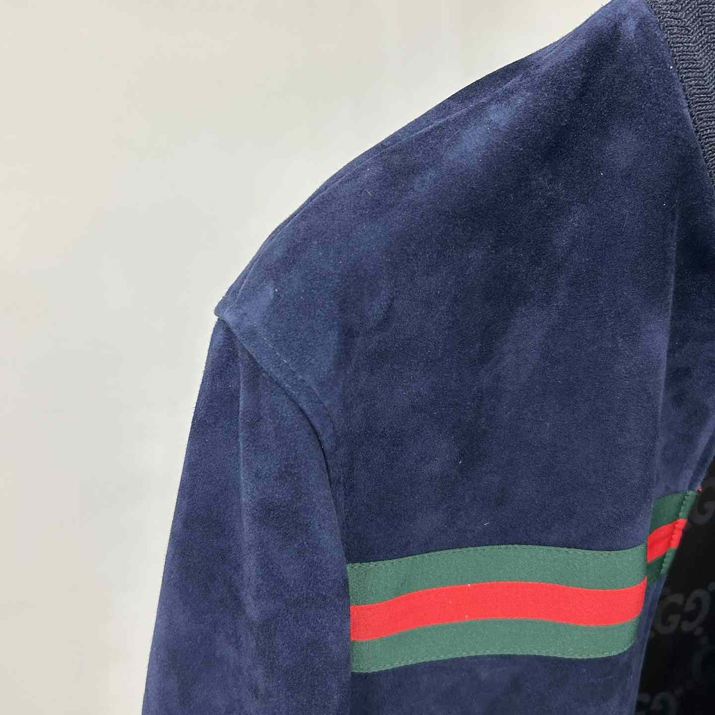 Gucci Suede Bomber Jacket - DesignerGu