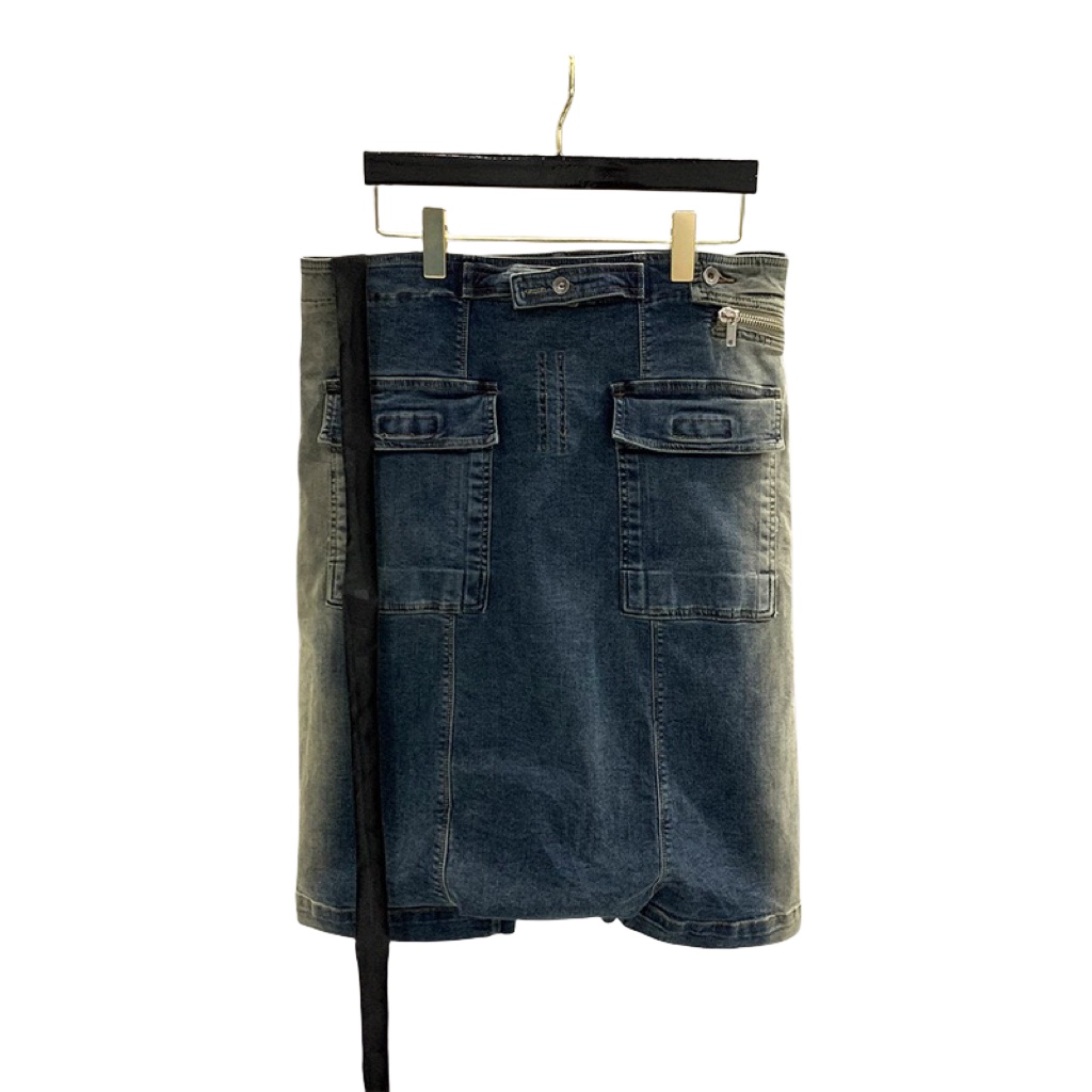 Rick Owens Drkshdw Aircut Washed Denim Shorts - DesignerGu