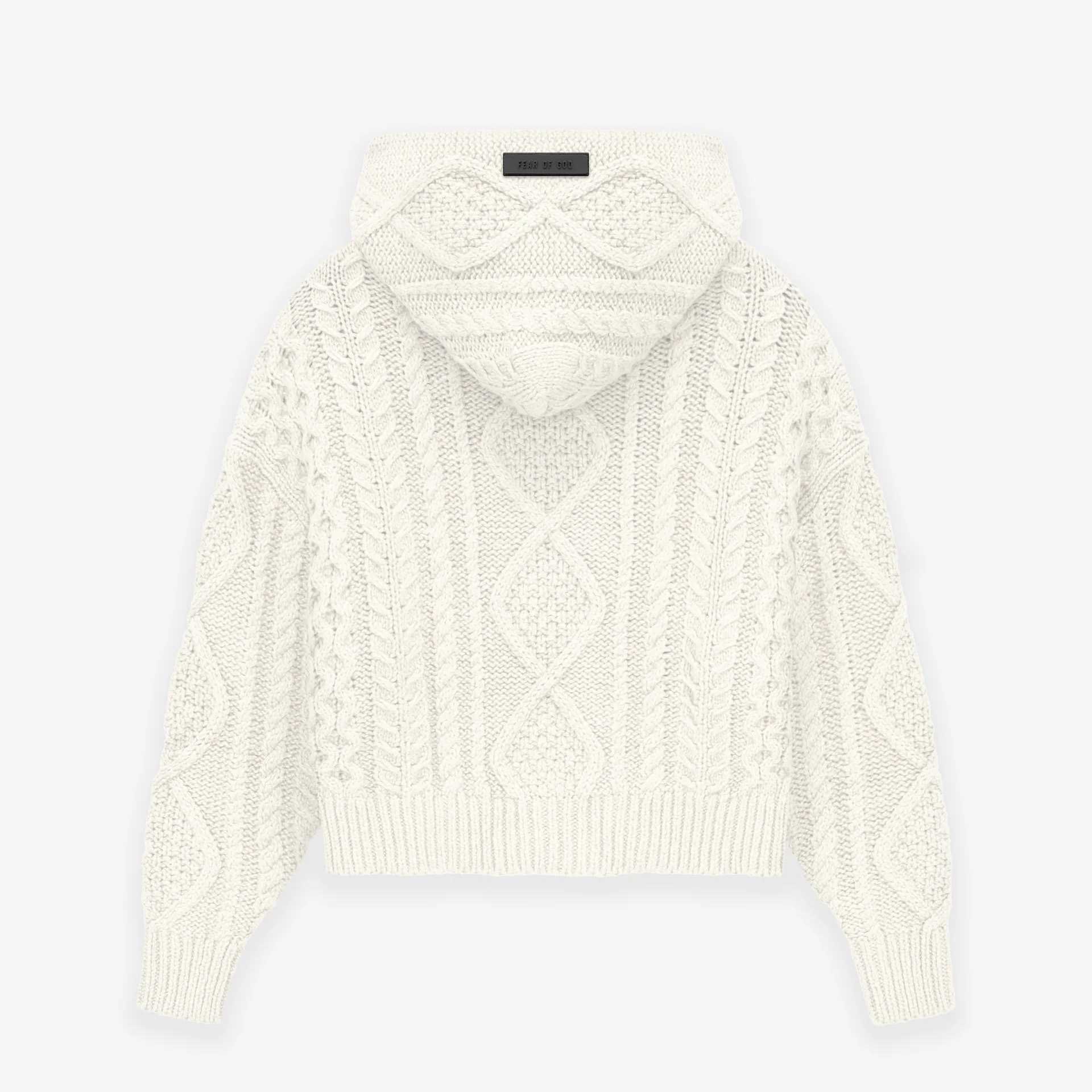 Fear Of God Essentials Cable Knit Hoodie - DesignerGu