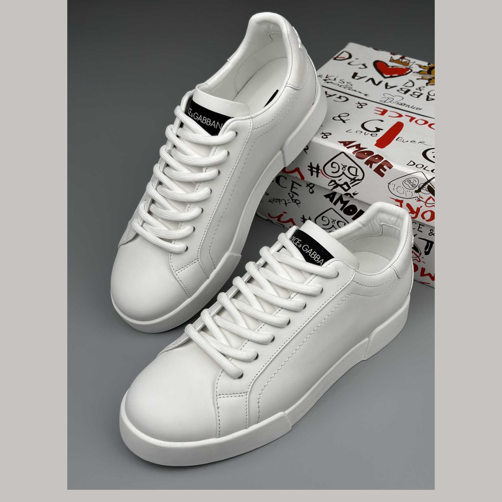 Dolce & Gabbana Calfskin Portofino sneakers - DesignerGu