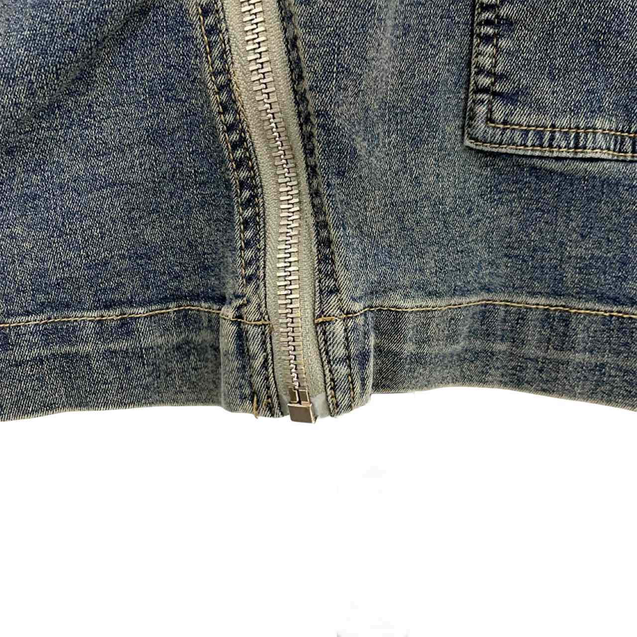 Rick Owens Dégradé denim mini skirt - DesignerGu