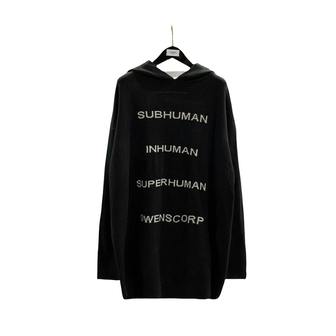 Rick Owens intarsia-knit Pullover Hoodie - DesignerGu