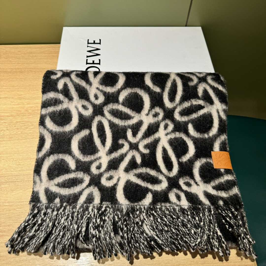 Loewe Anagram Scarf In Alpaca And Wool - DesignerGu