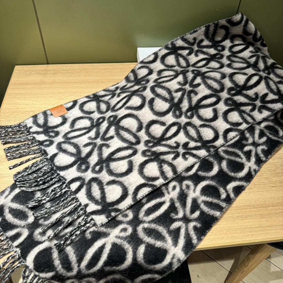 Loewe Anagram Scarf In Alpaca And Wool - DesignerGu