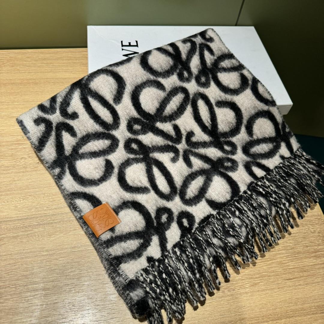 Loewe Anagram Scarf In Alpaca And Wool - DesignerGu